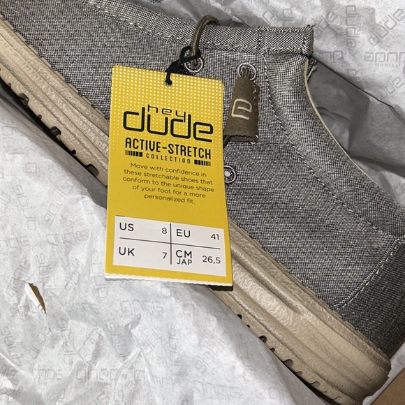 NEW Hey Dude Shoes  Wally Gray Stretch Steppa Size 8 main image 11